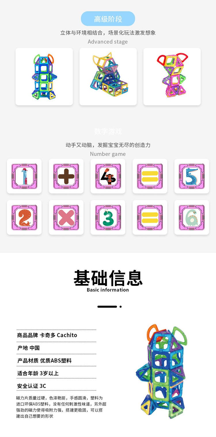 Panda Magnetic Building Bricks