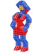 Durable ABS robot blocks for creativity and fun.