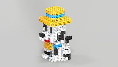building brick dog, brick toys