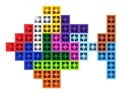 Creating a vibrant fish model using 6-sided pluggable building blocks