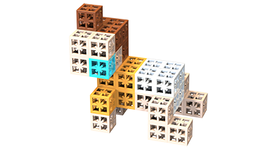 baby cartoon brick toy character created using building bricks
