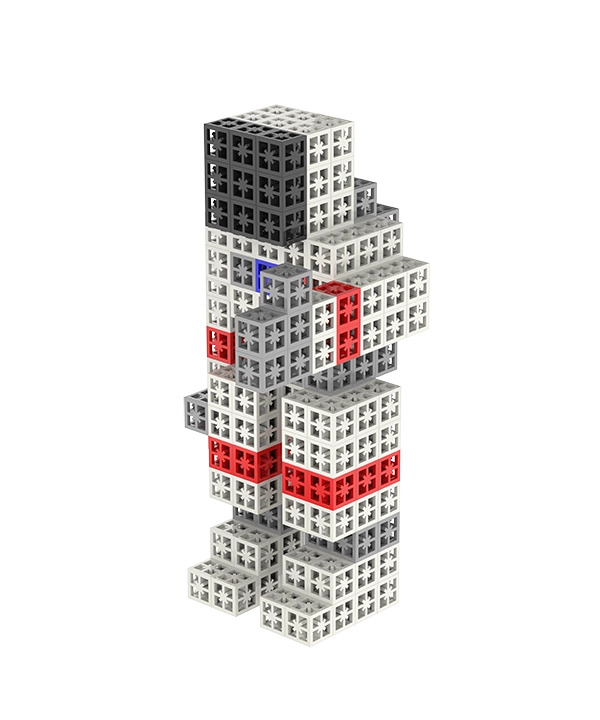 Spacemen Figures from Interlocking Building Bricks