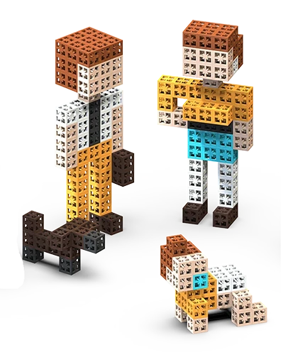 The Family Building Block Bricks Featuring kids, parents,