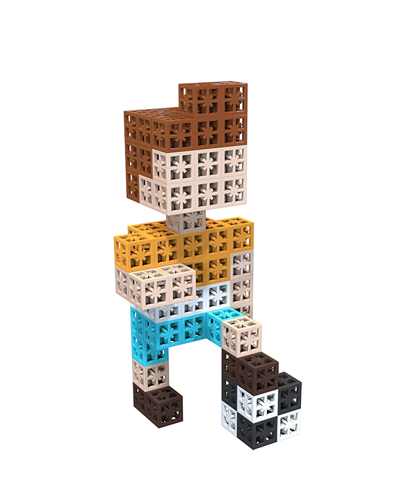 Toy blocks designed for creating family figures