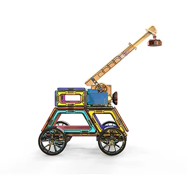 Car building bricks set with wheels and axles for kids to build custom vehicles