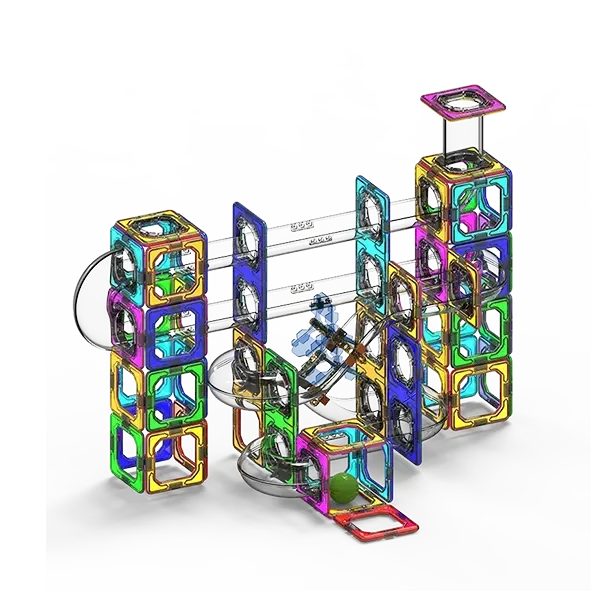 Magnetic building blocks with advanced optical design reflecting sunlight